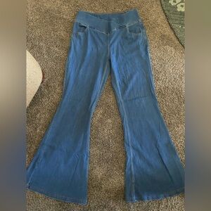 HALARA Blue Flare Wide Leg Jeans